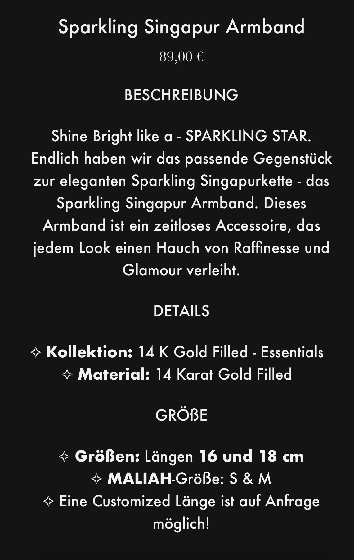 Sparkling Singapur Armband