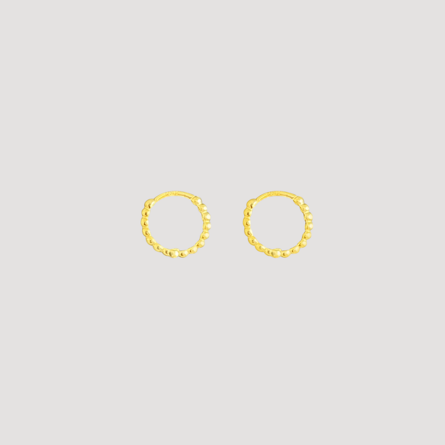 9 K SOLID GOLD - Bubble Tiny Hoop