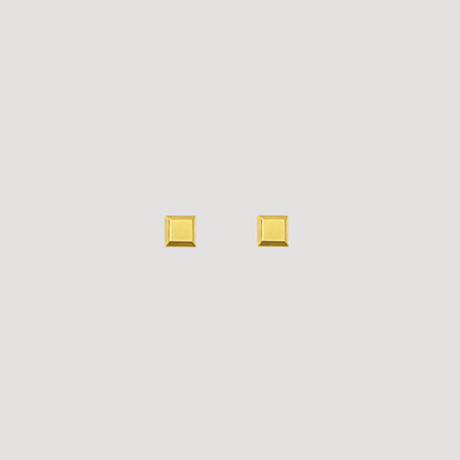 14 K SOLID GOLD - Square Ohrstecker