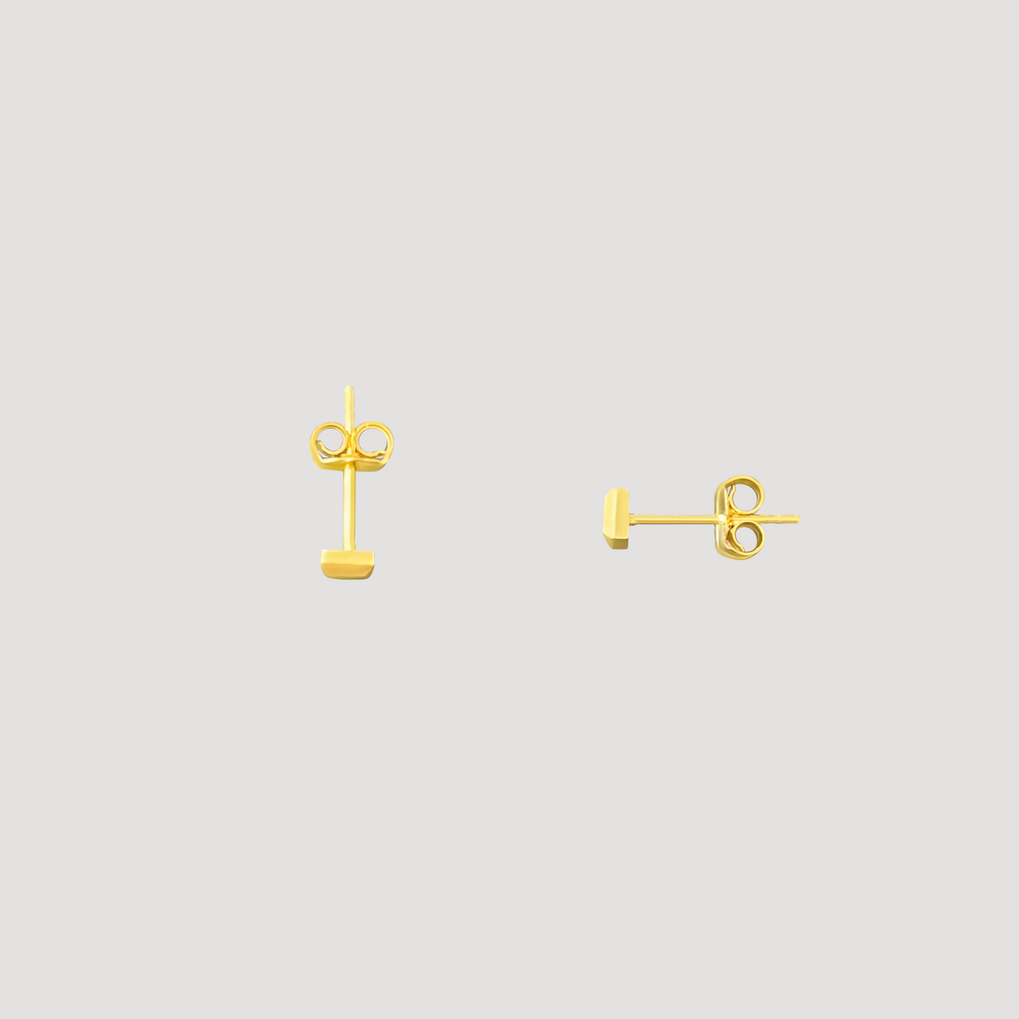 14 K SOLID GOLD - Square Ohrstecker