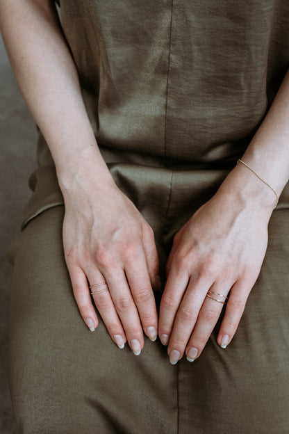 14 K SOLID GOLD - Dainty Ring