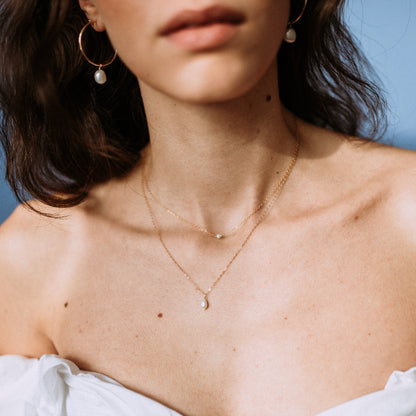 Pearl Drop Single Choker